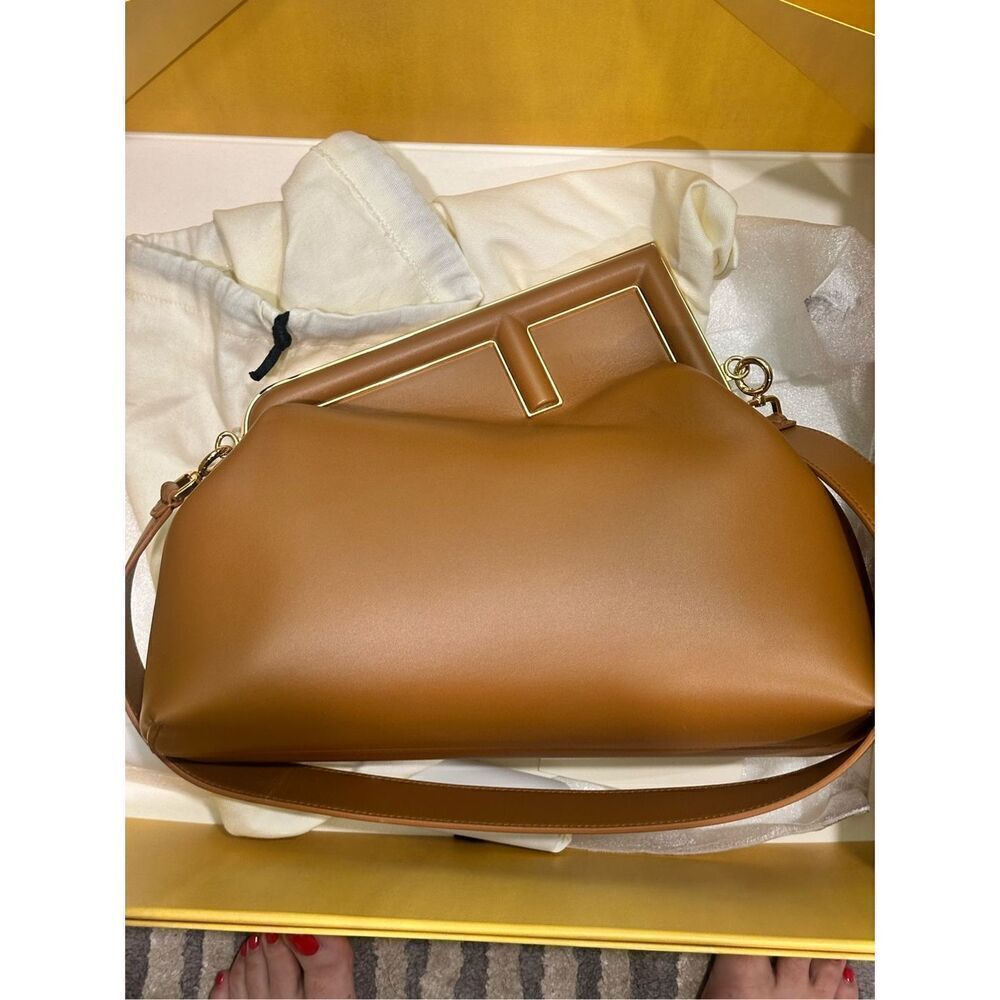 Fendi First Medium Nappa Shiny Cara- Authentic